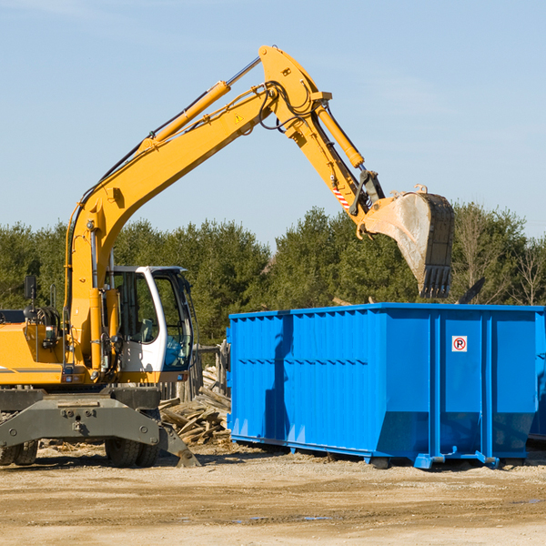 what happens if the residential dumpster is damaged or stolen during rental in Woodland Heights